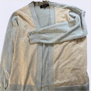 Chloe+Jasmine Tan and Grey Cardigan with Silver Buttons